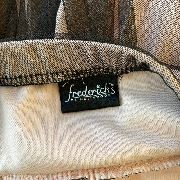 Y2K Black Mesh Overlay Pink Babydoll Dress With Beaded Sequin | Women’s Size S - Picture 6 of 6